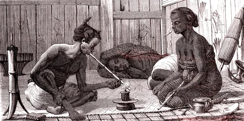 Fumadores de ópio na Malásia