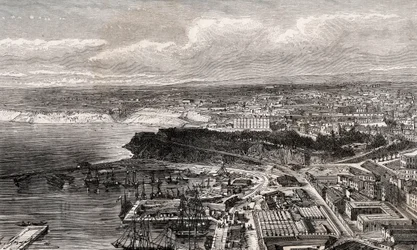 Oran - Algerie - gravura em "La France illustree: geography, history, statistical administration" de V.A. Malt-Brown. 1884