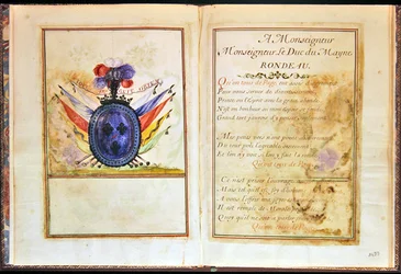 Página das fábulas de Esopo (caneta, tinta e guache sobre papel)