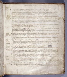 Página do Registro do Conselho do Parlamento de Paris representando Joana d&39;Arc (1412-31), 10 de maio de 1429