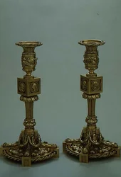 Par de castiçais por Boucheron, 1783 (prata dourada)