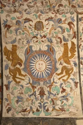 Igreja paroquial (Església de la Mare de Déu de Solers). Interior. As naves. Pinturas murais. Pormenor. Século XVI ().