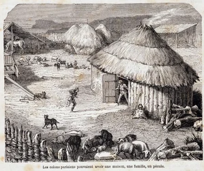 Os colonos parisienses poderiam ter uma casa, uma família, um pecule (habitantes gálicos de Lutece) - em "Paris a travessa les séculos".
