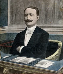 Paul Deschanel (1855-1922), novo presidente da Câmara dos Deputados - Primeira página do jornal "Le Petit Journal" 26 de junho