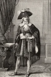 Paul Francois Jean Nicolas Comte de Barras (1755-1829), de "Histoire de la Revolution Francaise", de Louis Blanc