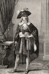 Paul Francois Nicolas, visconde de Barras, de "História da Revolução Francesa" por Louis Blanc (1811-82)