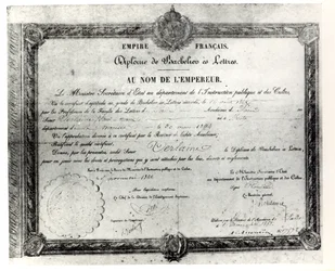 Paul Verlaines Baccalaureat, 1862 (caneta e tinta no papel)