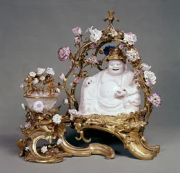 Perfumista (Cassolette) 1745-49 (porcelana chinesa, porcelana de pasta mole e ormolu)