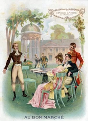 Império do período: Malmaison. Cromolitografia "Au Bon Marche" por volta de 1890.