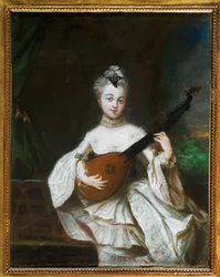 Pesne, Antoine Senhora com guitarra (pergaminho)