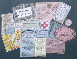 Etiquetas farmacêuticas, final do século XIX e início do século XX