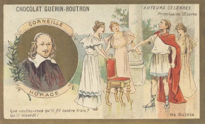 Pierre Corneille (1606-1684), dramaturgo e poeta francês, autor de "Horace", peça de teatro (1640)