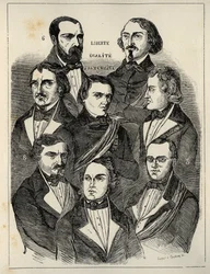 Placard electoral 1848 - Políticos republicanos franceses