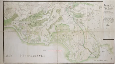 Plano dos departamentos de Arles, 1789
