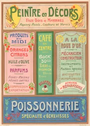 Plche n° 23: Modelos de sinalização para pintor de letras Art Nouveau (Pintor em conjuntos).