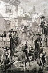 Pescadores do Porto na década de 1860 (gravura)