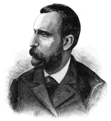 Retrato do Dr. Jaime Ferran y Clua (1852-1919), bacteriologista espanhol, descobridor da vacina contra a cólera. Gravação em "Le Monde Illustre".