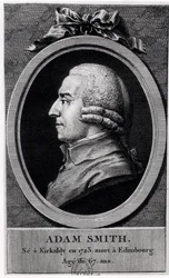 Medalhão de retrato de Adam Smith (1723-1790)