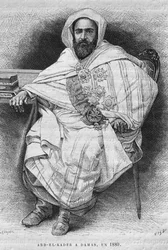 Retrato de Abd el-Kader em Damasco em 1880 (1808-83), de La Syrie d