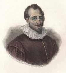 Retrato de Adam de Craponne (1527-1576), matemático e engenheiro francês. Em "Retratos de Homens Úteis".