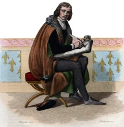 Retrato de Alain Chartier (1385-1430), poeta francês e escritor político.