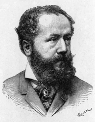 Retrato de Albert Tissandier, Irmão de Gaston Tissandier, aeronáutico francês - no "Album de la Science; cientistas ilustres; Grandes descobertas" 1896.