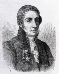 Retrato de Alessandro (Alexandre) Volta (1745 - 1827) - em "Álbum de Ciências; ilustres estudiosos; Grandes Descobertas" 1896.