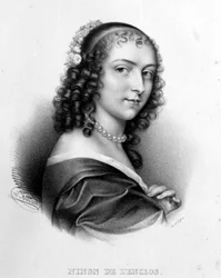 Retrato de Anne "Ninon" do Enclos (ou Ninon de Lenclos ou Ninon de Lanclos)