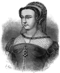 Retrato de Anne Oston, herege, dona do Papa Sixtus V (Felice Peretti conhecido como Sixtus V ou Sixtus V ou Sisto V