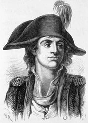 Retrato de Antoine Joseph Santerre (1752-1809), político francês - em “” L&39;Histoire de France ”” de Henri Martin