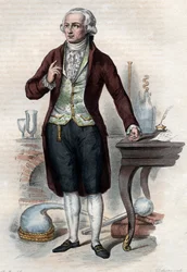 Retrato de Antoine Laurent Lavoisier (1743-1794), químico francês.