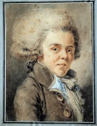 Retrato de Antoine de Rivarol (1753-1801) Polêmico e escritor francês Watercolour da escola francesa
