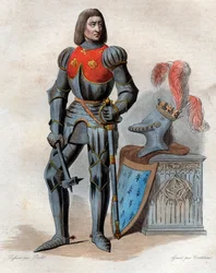Retrato de Arthur III Duque da Bretanha, (1393-1458), Senhor de Parthenay, Conde (Conde) de Richmond, Duque da Bretanha, Conde de Montfort e Constable Francês.