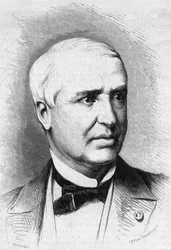 Retrato de Auguste Nelaton (1807-1873), chirugiano francês. Gravura em "Le Monde Illustré" n°859 de 27 de Setembro de 1873.