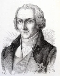 Retrato de Benjamin de Rumford, físico americano (1753 - 1814) - em “” Album of Science; cientistas ilustres; Grandes descobertas ”” ”1896.