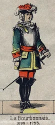Retrato de Bertrand François Mahe, Comte de LA BOURDONNAIS (1699 - 1755), almirante francês Imagem Epinal do fim do século XIX.