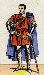 Retrato de Bertrand du Guesclin (Duguesclin) (v. 1320-1380) connetable da França.