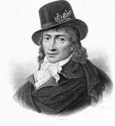 Retrato de Camille Desmoulins (1760-1794), publicista e político francês. - em "Revolution francaise" de Thiers. Século XIX