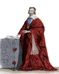 Retrato do Cardeal Richelieu (Armand Jean du Plessis) (1585-1642), clérigo francês, nobre e estadista.