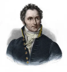 Retrato de Casimir Perier (1777-1832), estadista francês. in "LIBRE DES PERÉNERS" de Louis de Cormenin Timon. 1842. Coleção privada.
