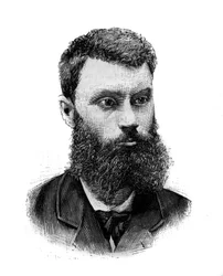 Retrato de Charles Camille Pelletan (1846-1915), político, jornalista e escritor francês. Gravura em "Le Monde Illustré", 2 de janeiro