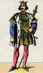 Retrato de Carlos IV, o Bel (1294 - 1328), Rei de França.