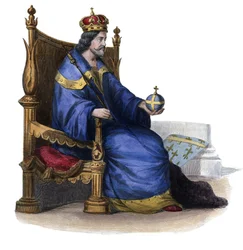 Retrato de Carlos I de Nápoles (Carlos de Anjou) (1227-1285), rei da Sicília.