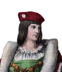 Retrato de Carlos de Valois, duque de Orleans (1394-1465), poeta francês e pai do rei Luís XII da França.
