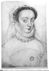 Retrato de Charlotte de Beaune (1551-1617) Senhora de Sauves, do século XVI ao XVII