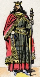 Retrato de Childebert II (v. 570 - 596), Rei da Austrália.