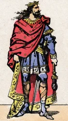 Retrato de Childeric II, Rei dos Francos de 670 a 673.