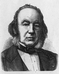 Retrato de Claude Bernard (1813 - 1878), fisiologista francês - em “Album de la Science; cientistas ilustres; Grandes descobertas ”” 1896.