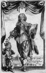 Retrato de Claude Deruet (1588-1660), pintor francês. Gravura do "Histoire de la Engraving" de Georges Duplessis