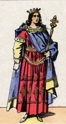 Retrato de Clóvis III, Rei dos Francos de 691 a 695.